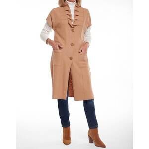 NEW NOEN juni longline waistcoat in camel